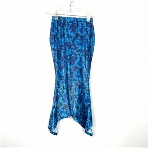 Justice Blue Long Mermaid Tail Skirt Size XS 4/5